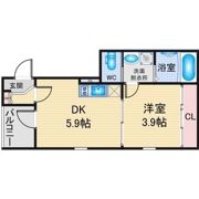 LA VIERE志賀本通の間取り画像