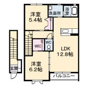 モンプレジール II棟の間取り画像