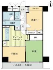 ライオンズマンション八王子南町の間取り画像