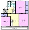 ビレッジハウス上野服部第二2号棟の間取り画像