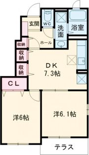 サニーデイ・コートCの間取り画像