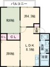 サンフォーレハイツB棟の間取り画像