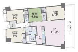 ｱｲﾗﾝﾄﾞｼﾃｨ･ｲﾝﾌｨﾆｶﾞｰﾃﾞﾝｻｳｽ棟の間取り画像