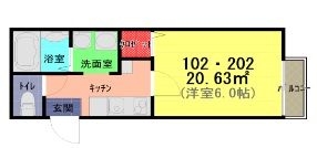リベロシティ春日部中央の間取り画像