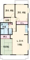 ラフィーネ草間の間取り画像