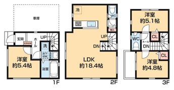 川崎市幸区幸町戸建の間取り画像