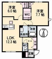 エスポワールサン B棟の間取り画像