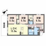 エクラージュ多治米Ⅱの間取り画像