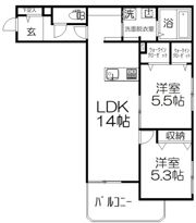 スクエアード上木崎の間取り画像