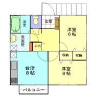 白井貸家の間取り画像