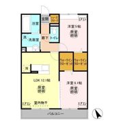 ラ・ペジブル Bの間取り画像