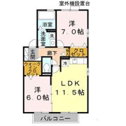 シャルマン高畑 A棟の間取り画像