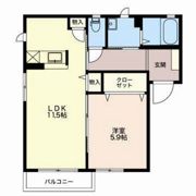 クレベール古田刈の間取り画像