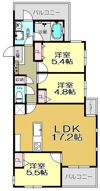 ニューガイアソラーレ葛原の間取り画像