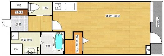 【舟入幸町】KDXレジデンス舟入幸町の間取り画像