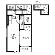 vallee de loursバリーデルアース B棟の間取り画像