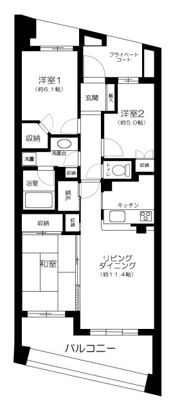 プラウド元住吉の間取り画像