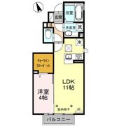 ラ・ペジーブル Bの間取り画像