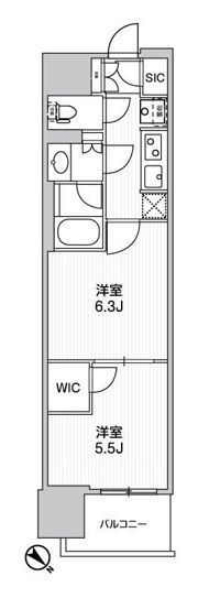 WORVE横浜伊勢佐木町の間取り画像