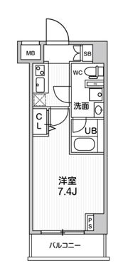 ｼﾞｪﾉｳﾞｨｱ阪東橋ｽｶｲｶﾞｰﾃﾞﾝの間取り画像