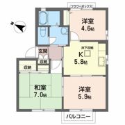 クレストコートBの間取り画像
