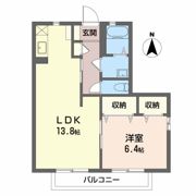 サニーコーポ西林田 Aの間取り画像