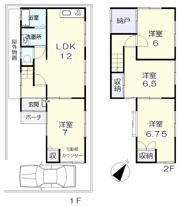 山崎貸家の間取り画像