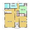 由宇町中央2丁目戸建 2LDKの間取り画像