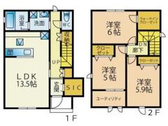 オズスクエア小田部5丁目 1号室の間取り画像