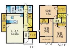 オズスクエア小田部5丁目 2号室の間取り画像