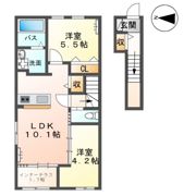 仮）白河中野山アパートの間取り画像