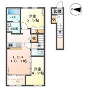 仮）白河中野山アパートの間取り画像