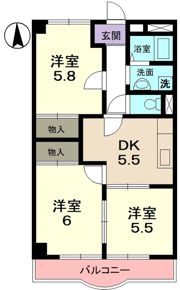 Oasis Makinoの間取り画像