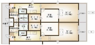ルネス シュトラールの間取り画像