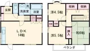 俵口戸建貸家の間取り画像
