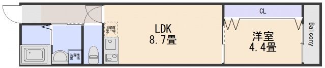 クレスト山本Ⅰの間取り画像
