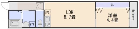 クレスト山本Ⅰの間取り画像