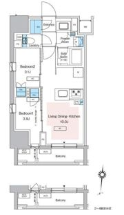プレディアコート錦糸町スカイビューの間取り画像