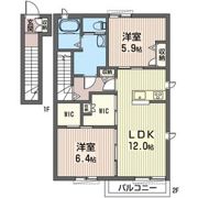 カーサ・デ・アニマレス Bの間取り画像