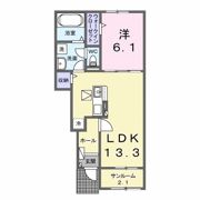 エアリー ブルーム Bの間取り画像