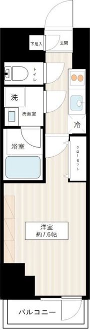 フュージョナル千住緑町の間取り画像
