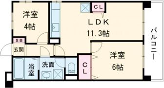 トーカンマンション兵庫島上町の間取り画像
