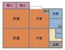 牛野谷2丁目貸家【片山様】平屋の間取り画像