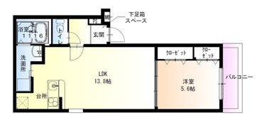フジパレス市駅東イーストの間取り画像