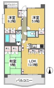 インペリアル花小金井の間取り画像