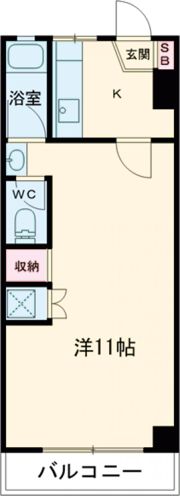 マンションカザミドリの間取り画像