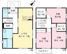 桶川神明戸建ての間取り画像