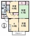 コーポ中的場 III棟の間取り画像