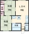 コーポ御領Aの間取り画像