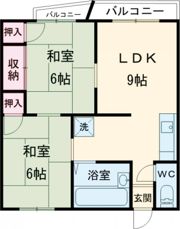 コーポ御領Aの間取り画像